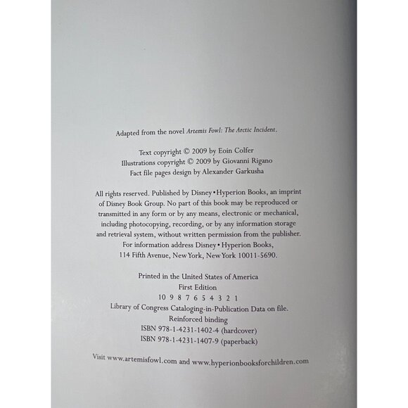 Artemis Fowl The Arctic Incident Graphic Novel First ED Eoin Colfer Donkin HC - Picture 7 of 10